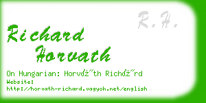 richard horvath business card